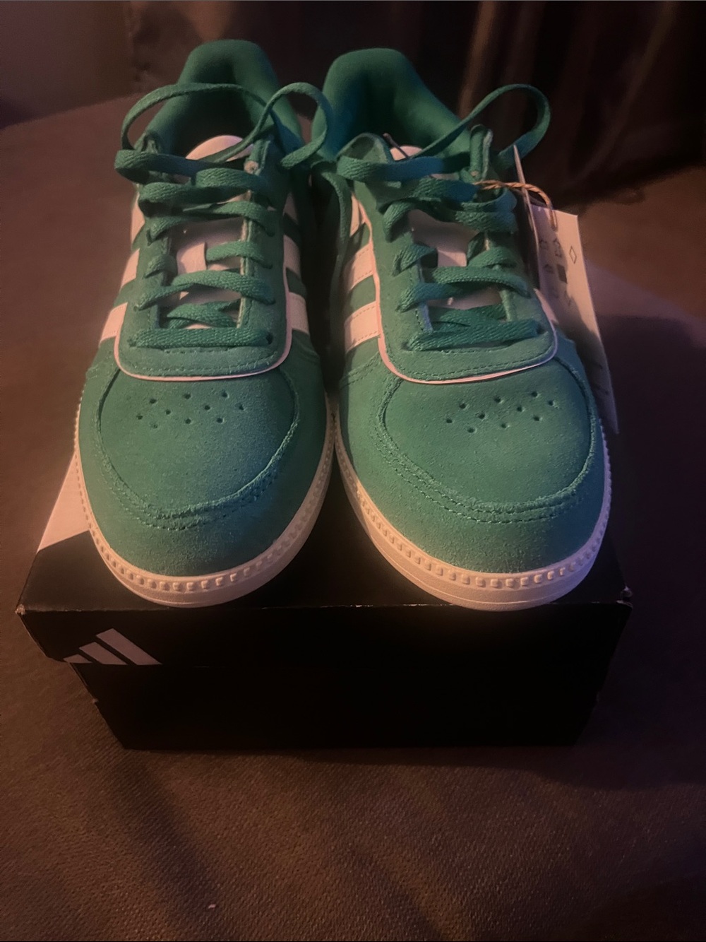 adidas Breaknet Sleek Green White Athletic Shoes - Picture 4 of 5